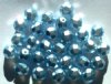 25 8mm Faceted Light Blue Pearl Glass Firepolish Beads